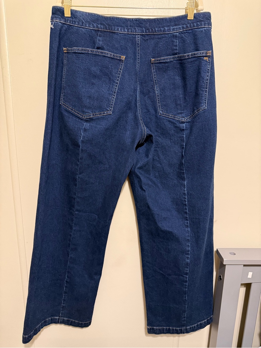 New Madewell Emmett Wide Leg 32 Women’s Denim Jeans with Gold Hardware - Picture 2 of 11